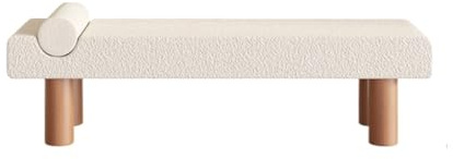 ZxbingUK-2025 End of Bed Long Wooden Shoe-changing Bench Bedroom Bed end Walk-in Closet Upholstered Sofa(XL)