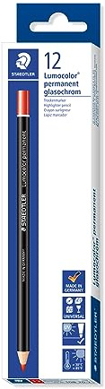 STAEDTLER Lumocolor 108 20 Glasochrom pennor – röd, 12-pack