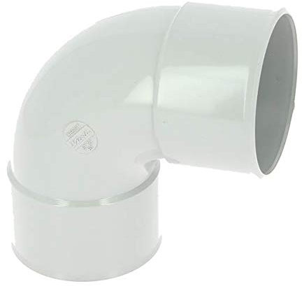 Nicoll - Coude 8730 pour tuyau de gouttiere demi-ronde de 25 FF diametre : 80 PVC Blanc CR88GTB