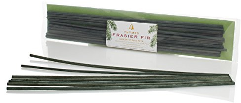 Thymes Unscented Reed Diffuser Sticks - for Use in Oil Diffuser - Rattan Wood Sticks (14 Replacement Reeds)