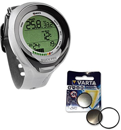 Mares Puck Pro Plus+ Tauchcomputer inkl. *GRATIS* Batterie, Farbe:grau/Silber