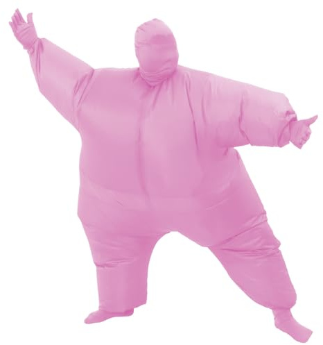 RHYTHMARTS Costume gonflable complet pour Halloween, Noël, déguisement adulte, rose, adult size