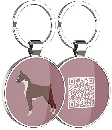 DISONTAG Placas para Perros,Placa para Perros Personalizadas,Placas para Mascotas,Placa De Identificacion Perros,41 Patrones Realistas, Pantalla De Información única | Modificable