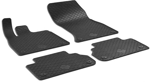WALSER DirtGuard Gummi Fussmatten Auto für Audi Q5 (FYB, FYG) 05/2016-2024, Audi Q5 Sportback (FYT) 11/2020-2024, 100% passgenaue Auto Fußmatten, robuste Universal Fußmatte Auto, Gummimatten Auto