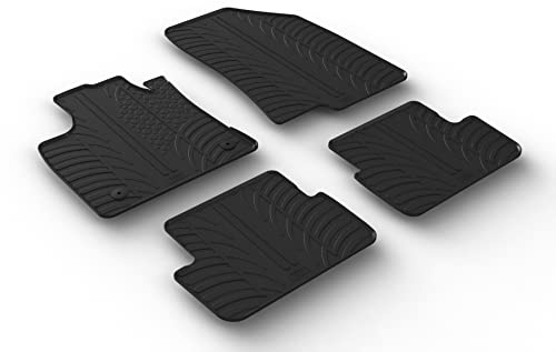 Gledring Satz Gummimatten kompatibel mit Dacia Sandero III 2020- inkl. Stepway (T Profil 4-teilig + Montage-clips)