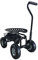 AXI AG22 fahrbarer Rollsitz für den Garten in Schwarz | Gartenwagen/Gartensitz aus Metall bis 150 kg belastbar | Rollwagen für Gartenarbeit mit Ablage.
