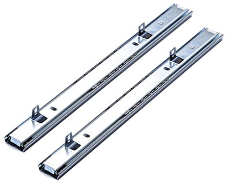 1 Pair Drawer Slides Keyboard Shelf Adjustable Under Desk Computer Slides Ball bearing runners for shelf/drawer (Color:white,Size:280mm/12in)