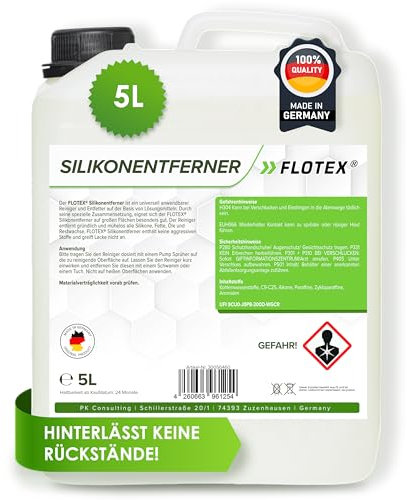 Flotex® - Silikonentferner 5l IFT-5060 | Wachsentferner für Autolack | Intensive Reinigung | Der Silikonreiniger entfernt problemlos Öl, Fett & Silikon | Besonders schonend