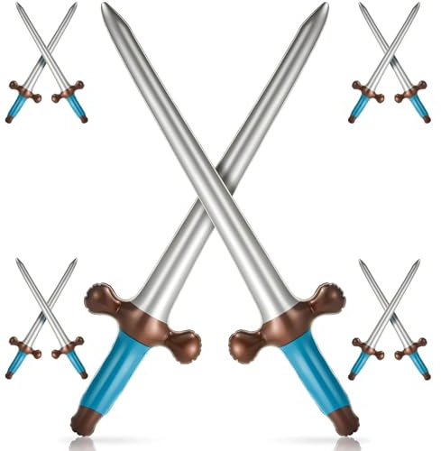 GmwyCzV 10 Piezas Espadas Inflables de Pirata, 60 CM Espadas Pirata Inflable Palo, Espadas de Juguete para Niños, Espada Pirata para Halloween Tema Pirata Juego de rol Juegos de Fiesta Decoraciones