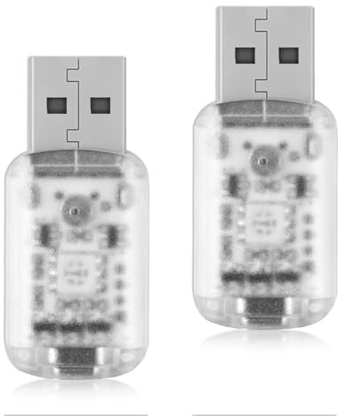 2 PCS Mini Lampes LED USB pour Intérieur de Voiture, Lumière D'ambiance Réglable à 7 Couleurs, éclairage Intérieur de Voiture, Convient pour Voiture, Ordinateur Portable, Ordinateur, Décoration