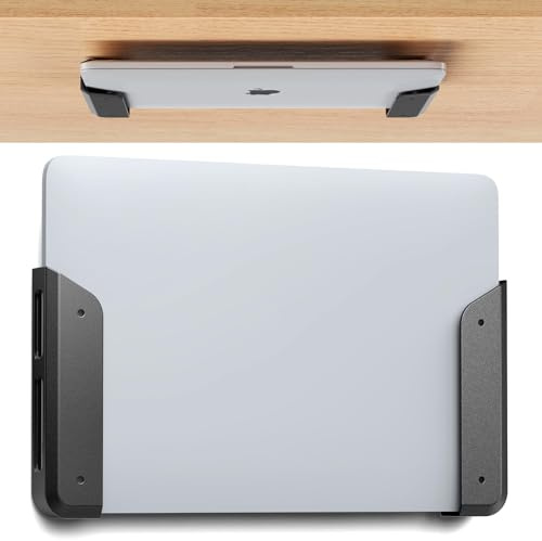 KOSLEOW Universellt väggfäste för surfplatta, iPad, MacBook, väggmonterad yta med starkt lim och skruvar för Microsoft Surface, iPad Pro Air, Android-surfplattor, tangentbord