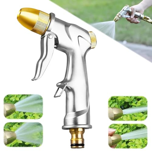 Pistola da Giardino irrigazione, pistola giardino alta pressione, Pistola a Spruzzo d'acqua da Giardino, Pistola a Spruzzo per Tubo da Giardino, Per lavaggio auto, irrigazione Prato e Giardini