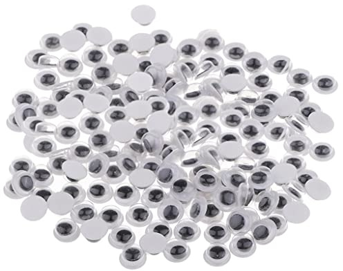 Yunmeryker Wiggle Eyes Ojos Autoadhesivos Móviles Accesorios para Manualidades con Niños de Tarjetas Originales Adornos de Muñecos Y Álbumes Adecuados P, 6mm 200 Piezas