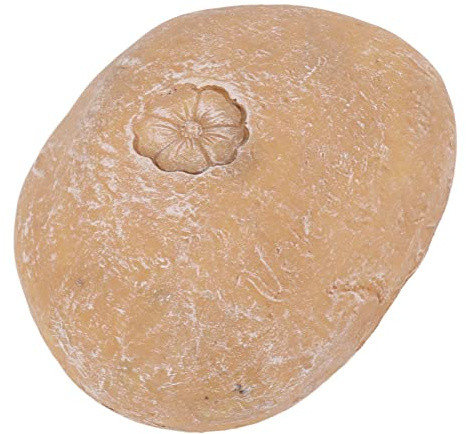 XUXHOU Pietra Commemorativa per Animali Domestici, Resistente alle Intemperie, con Incisione Fai da Te, per Tomba di Cani, per Resina da Giardino All'aperto (Piccolo Fiore Sasso Giallo Sabbia)