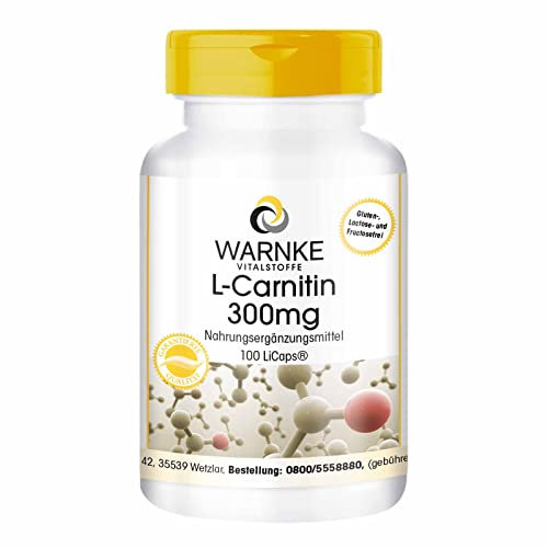 L-Carnitin 300mg - 100 Licaps - hochdosiert - Carnipure flüssig | Warnke Vitalstoffe - Deutsche Apothekenqualität