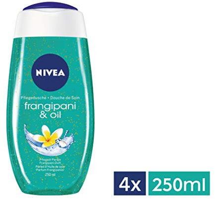 Nivea - Frangipani &oil, aceite ducha, pack de 4 ( 4 x 250ml)