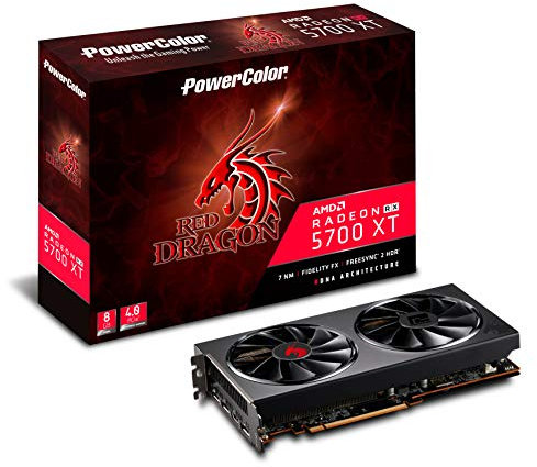 Powercolor AMD Radeon RX 5700 XT Red Dragon 8GB GDDR6 HDMI/3xDP Video Card AXRX 5700XT 8GBD6-3DHR/OC