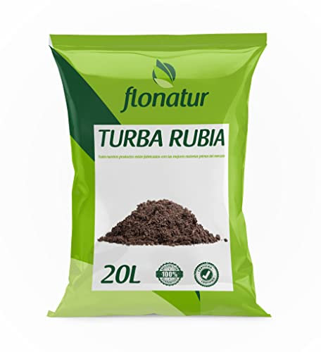 flonatur Turba Rubia, el aliado Crecimiento Saludable de Tus Plantas. Saco de 20L de sustrato de turba, enriquecido con nutrientes Esenciales y pH equilibrado