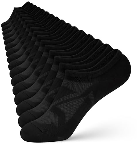 wernies 8 Pairs No Show Socks for Women, Low Cut Invisible Casual Short Ankle Socks for women Black 9-12