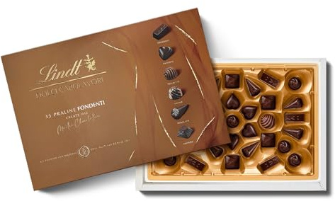 Lindt Dolci Capolavori Fondenti, Scatola Cioccolatini Fondenti assortiti 336g