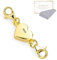 ALEXCRAFT 2 Pezzi Chiusure per Collane Argento 925 14K Oro Placcato Chiusura Moschettone Fermagli Oro Chiusure per Braccialetti Fai Da Te Gancetti Chiusura Collane