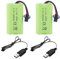 ZYGY 2PCS 3.7V 1600mAh Li-Ion Batterie mit SM-2P Stecker und USB Ladekabel für 9962 8837 ferngesteuerte Spielzeugauto Batterie RC