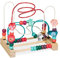 Relaxdays Motorikschleife, Holz Motorikspielzeug, Design C, Kinder ab 1 Jahr, Holzspielzeug für Mädchen & Jungen, bunt