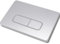 Mendorio Toilet Push Plate Compatible with Geberit Sigma01&20&30, UP300&UP320 Series Actuation Plates, Plate Size 243 × 164 mm, Equipped with Flush Lever Set & Mounting Frame (Silver Silver Ring)