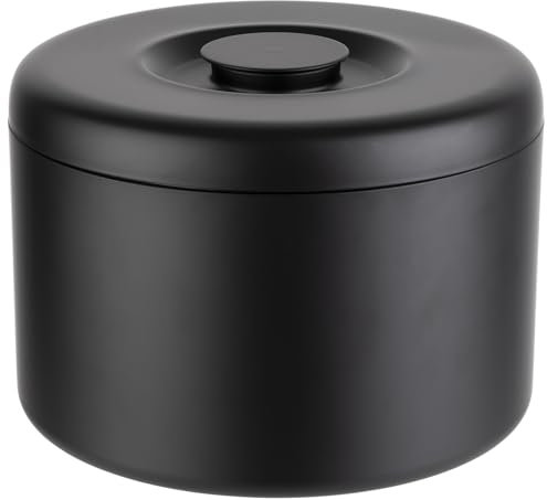 Buddy´s Bar Grand bac à glaçons d'une capacité de 6 litres, seau à glace/boîte à glace en aluminium – 27 cm x 27 cm x 20 cm, ne passe pas au lave-vaisselle, noir
