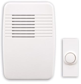 Heath/Zenith SL-7366-02 Wireless Plug-In Door Chime Kit with Molded Plastic Cover, White