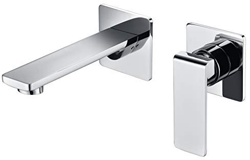 IMEX - Robinet encastré pour lavabo avec bec et poignée - Série Fidji Chrome - GLF016