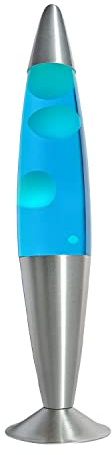 16 Inch Vintage Motion Lamp, 2 Bulbs, Stress Lamp, Relaxing Night Light Mood Lighting Home Decor Living Room Office Bedroom for Adults, Teens and Kids, White Wax Blue Liquid