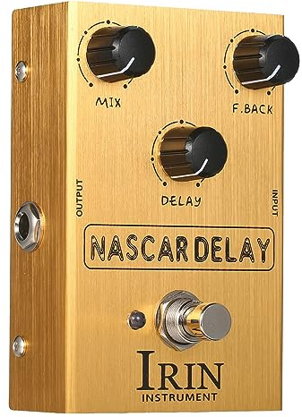FUNFANG Gitarr fördröjningseffekt fördröjning gitarr effekt IRIN fördröjning gitarr effekt pedal med mix/feedback/fördröjning 3 kontrollknoppar för elgitarr – NASCAR DELAY