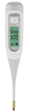 Microlife - Thermomètre Digital MT 850 - Validé Cliniquement, 3 Modes Corps/Bain/Ambiant, Embout flexible, Mesure Ultra-rapide 8 sec, Alarme de Fièvre, Écran Rétro-Éclairé, Garantie à Vie