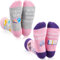 Geyoga 2 Paare Geschenke für Leseratten Lustige Socken mit Spruch auf Sohle Leseratten ICH Lese Socken Damen Geburtstagsgeschenk für Bücherfreaks Leher und Gamer und Lehrer Buch(Rosa, Grau)