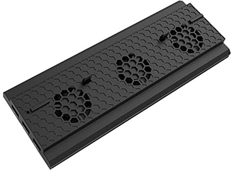 HOMSFOU Fondo rinfrescante ventola di raffreddamento del mozzo verticale In piedi ventilatore usb controllo della temperatura per macchina da gioco ventilatore per uno Black