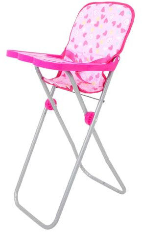 Yardwe Puppenhochstuhl für Mädchen Interaktives Puppenmöbel für Fantasievolles Rollenspiel Leicht zu Reinigen Fördert Kreativität und Rollenspiel Zubehör für Puppenhaus