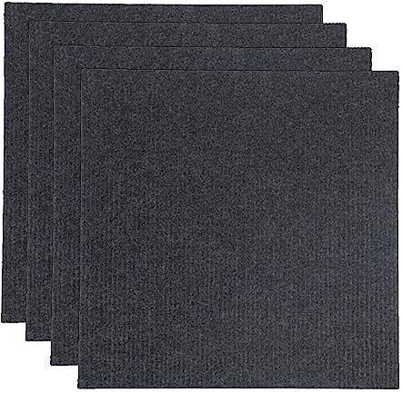 Piastrelle autoadesive per Moquette, 11,8 x 11,8 Pollici, Piastrelle autoadesive Lavabili, Staccabili e attaccabili, insonorizzate, per Arredamento e Pavimenti, 9 Pezzi (Grigio)