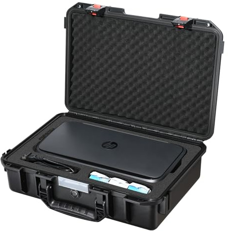Case for Hp Printer 250 Officejet Mobile: Hard Shell Cover All-in-One for 16 Inch Small Wireless Mobile Printer | Waterproof Dustproof Custom Pp Interior Laptop Box | Fits Ink Charger and Accessories