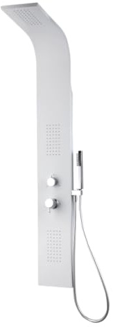 Essebagno Esseflat pannello doccia idromassaggio meccanico bianco opaco