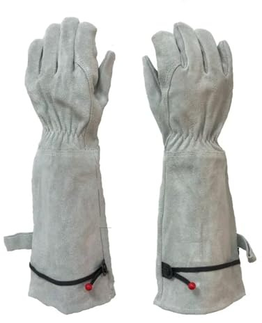 Gants horticoles Longs en Peau de Vache, Gants Protection Solaire for perçage et Coupe, Travail for Chantier soudage, du(XL)
