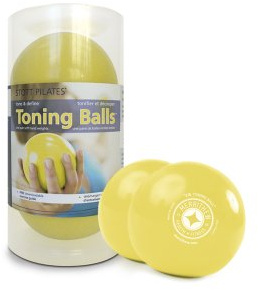 STOTT PILATES Zwei Pack Toning Ball, zitronengelb, 2-Pound