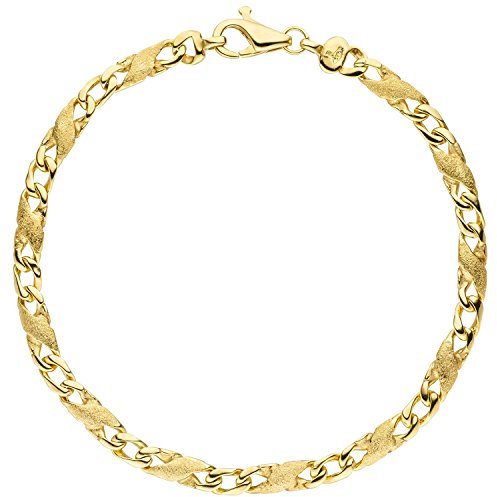 Jobo Damen Herren Armband aus 14 Karat 585 Gold 21 cm