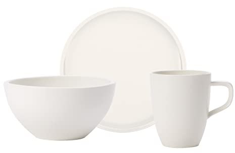 Villeroy & Boch 10-4130-9075 Original para 2 personas, 6 piezas, servicio de desayuno de porcelana premium, apto para lavavajillas, Porcelain, Blanco(Artesano)