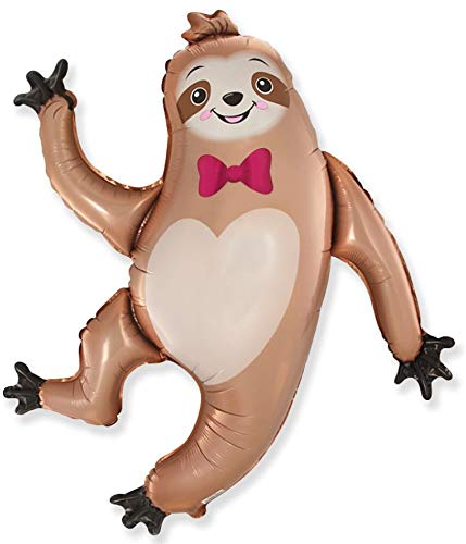 Ballonheld Folienballon Faultier ca. 90cm heliumgeeignet lange Schwebezeit Kinderballons