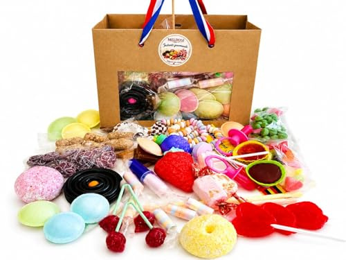 Assortiment Bonbons Rétro – Coffret de Confiseries d’Autrefois – Sac Cadeau Prêt à Offrir – Bonbons Vintage Variés – Idée Cadeau Gourmand