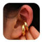 Dochais Ear Cuff für Damen - CZ Fake Helix Knorpel Ohrringe, Piercing Ohrmanschette, 14K Gold Clip Ohrklemme Silber Gold Funkelnde Runde Huggie Ohne Ohrloch