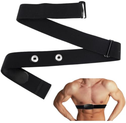 Genérico Recambio pulsometro banda pectoral | Banda Pulsometro para Sensor Frecuencia Cardiaca Compatible para el Pecho | Cinta de Pecho Ajustable para medir el Ritmo cardíaco