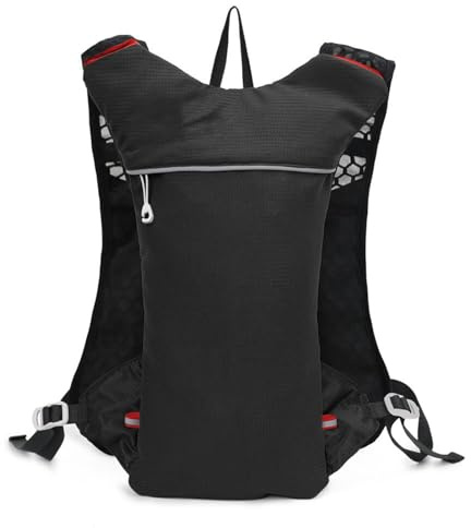 Kavolet 5 l dryckesryggsäck med 2 l vattenbubbla superlätt, ventilerande drickväst, hydrationspaket cykelryggsäck för löpning, camping, vandring, maraton
