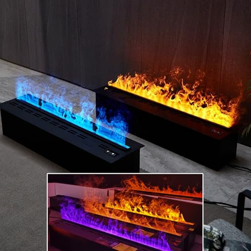 Camino a Vapore Acqueo 3D, Camino a Vapore con Luci D'atmosfera a 7 Colori, Controllo Touch/telecomando, Inserto per Caminetti Elettrici, Ottimo Arredamento per Casa, Ufficio, Hotel(80cm/31)